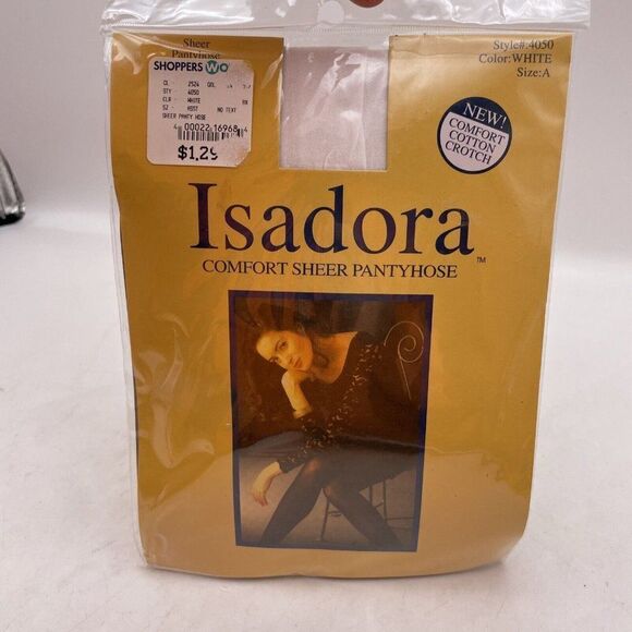 Isadora Sheer Pantyhose Color White Size A Style# 4050 NOS - Picture 1 of 6